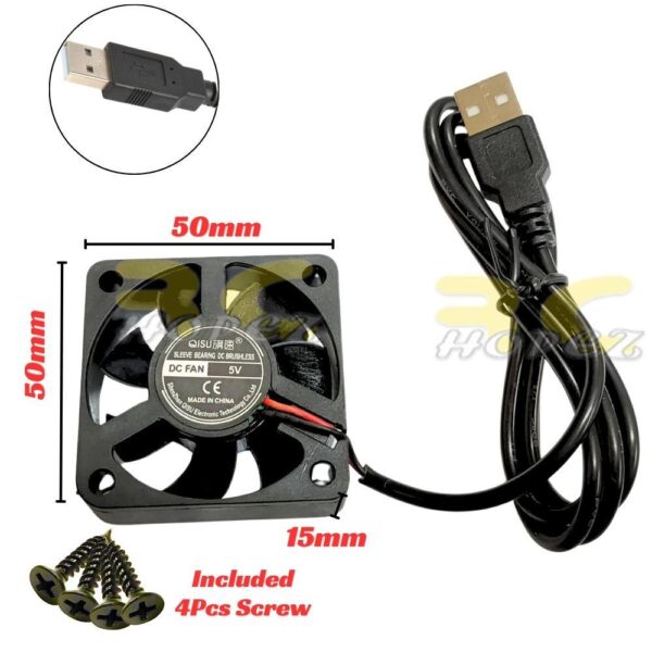 USB iMAX B6 Cooling Fan Better Stable Balance 50x50x15mm + Free 4pcs Screw YJ-5010