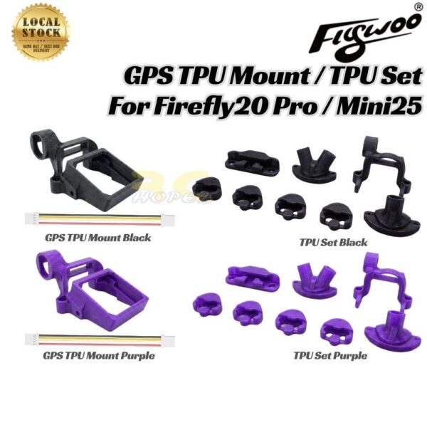 Flywoo Firefly 20PRO / 25MINI GPS TPU Mount / TPU Set Color Black/Purple FW-TPU