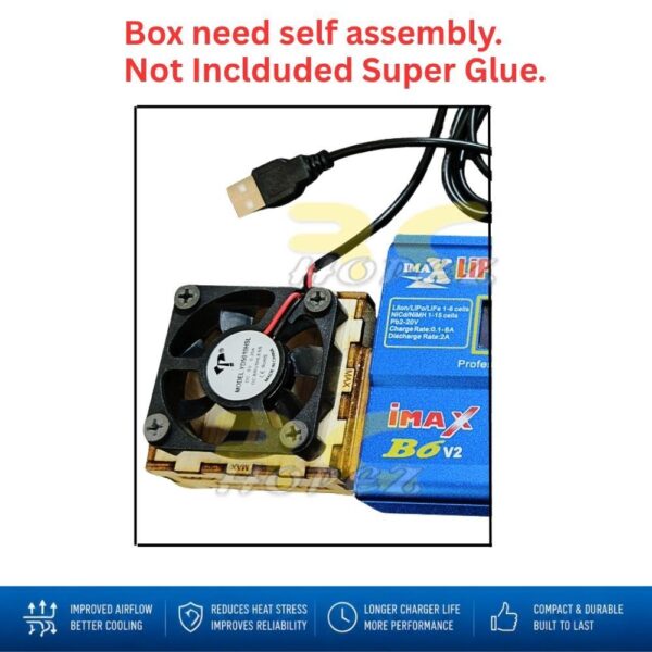 USB iMAX B6 Cooling Fan Better Stable Balance 50x50x15mm + Free 4pcs Screw YJ-5010