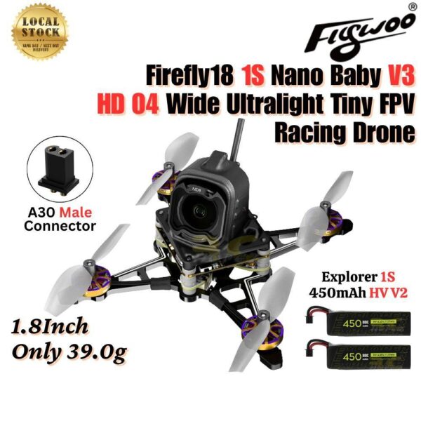 82721b4f77b2de435f2a86cbf0da9784.jpeg Flywoo Firefly18 1S Nano Baby V3 W/ DJI O4 Wide / Without O4 Ultralight Tiny Racing Drone BNF DJI/ELRS 2.4G