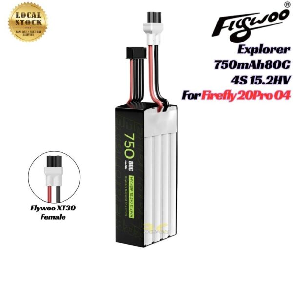 e153dd3df9d5f527a7248b100407e190.jpeg Flywoo Explorer 750mAh 4S 15.2HV 80C Lipo Battery With Flywoo XT30UP For Firefly 20Pro O4 Pro FW750/80-4S