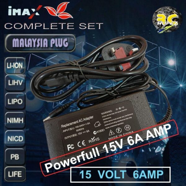 0a564015ae0aba73cb105bb0411918a1.jpeg IMAX B6 V1 V2 80W Balance Charger LiPo LiHv Lilo LiFe 1-6S NiHM/Cd & Pb With 15V Adapter For RC Drone Aeroplane Boat Car