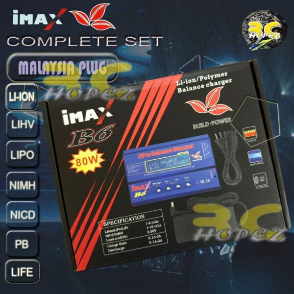 16477add1e2117f204f0e633342563a1.jpeg IMAX B6 V1 V2 80W Balance Charger LiPo LiHv Lilo LiFe 1-6S NiHM/Cd & Pb With 15V Adapter For RC Drone Aeroplane Boat Car
