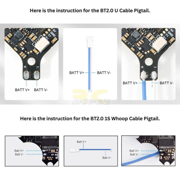 BetaFPV BT2.0 Series Connector Cable Pigtail Adapter Cable (compatible with GNB A30 connector) BT2.0