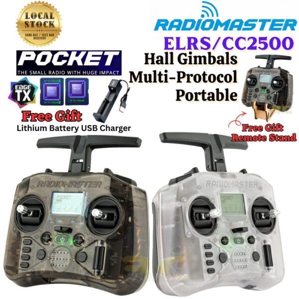 726fe5d46e95eb51000b08de36a30822.jpeg Radiomaster Pocket Portable Lightweight 2.4GHz 16CH Hall Gimbals Sensor CC2500/ ELRS EdgeTX (Mode2 Left) TXN-Pocket