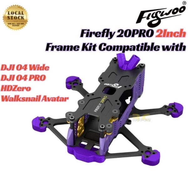 b1081667fb38e6380c50b2d4c61094e2.jpeg Flywoo Firefly 20Pro 4S Frame Kit Compatible DJI O4/ O4 Pro HDZero Walksnail Digital FPV System FW-Firefly 20Pro Frame