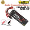 Alienmodel 3S 11.4HV 2300mAh 5C Lipo LiHV Battery For for HV X9D AT9S AT10II FUTABA FF9 10 Transmitter AL2300/5C-3S
