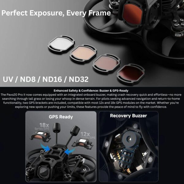 BetaFPV Pavo20 Pro II V2 3S 4S DJI O4 PRO/Without HD VTX Camera Brushless 2.2Inch Whoop ELRS 2.4G FPV Drone BT-PV20 V2