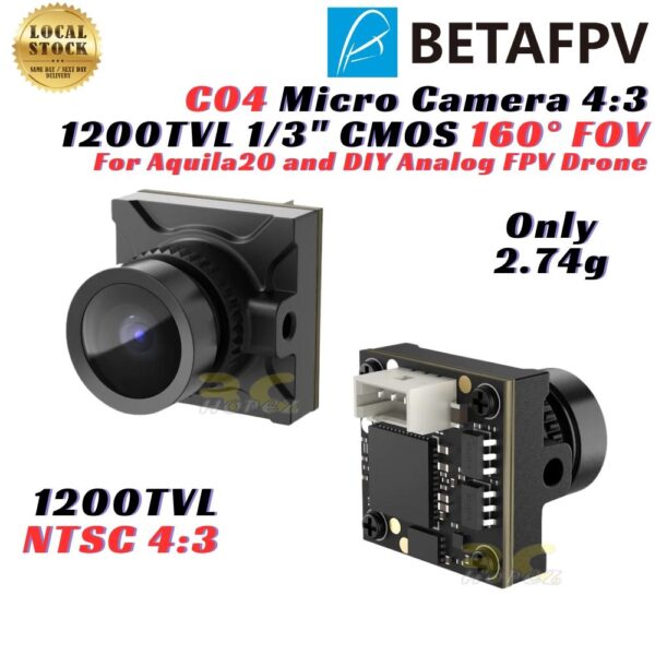 c9b53e12daee3789a5267ffcda658beb.jpeg BetaFPV C04 FPV Camera 4:3 160° FOV 1200TVL 1/3" CMOS Sensor for Aquila20 Analog and DIY Analog FPV Drone BT-C04