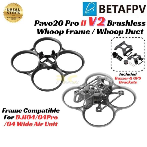 BetaFPV Pavo20 Pro II V2 Brushless Whoop Frame Whoop Duct Compatible For O4/O4 Pro/O4 Wide Air Unit FPV Drone BT-PV20 II