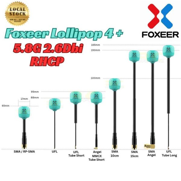 0998a037e2cd151a97dd0ede5a90aa93.jpeg Foxeer Lollipop 4 Plus 5.8G 2.6Dbi RHCP High Gain FPV Omni Antenna – SMA/SMA Angle/RP-SMA/UFL/MMCX/MMCX Angle XJ521N