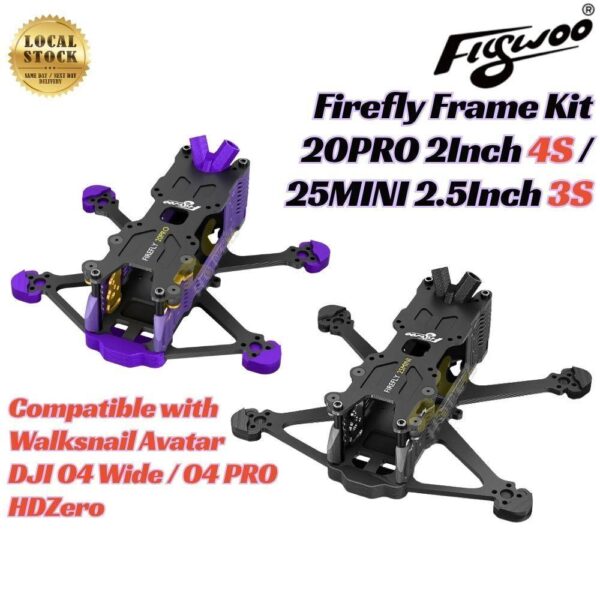 Flywoo Firefly 20Pro 4S 25MINI 3S Frame Kit Compatible DJI O4/ O4 Pro HDZero Walksnail Digital FPV System