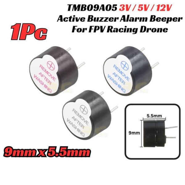 41aac7bb88fe17772de005188e96d58c.jpeg TMB09A05 3V 5V 12V Active Buzzer Alarm Beeper 9mm × 5.5mm For FPV Racing Drone Arduino Diy Electronic Buzzers XD-Buzzer