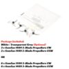 Gemfan 1409 35mm 3 Blade Propeller 1.0mm Shaft For Meteor65 PRO II O4 /Meteor65 PRO II 0802 Motor (2Pair/6Pair) BT1409