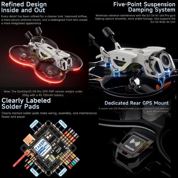 97bdf2ef9a52cb293502013d591fea59.jpeg GEPRC DarkStar25 FPV Drone DJI O4 PRO/ O4 Wide/WTFPV Without Camera VTX 4S 2.5 Inch With GPS PNP/ELRS 2.4G CineWhoop