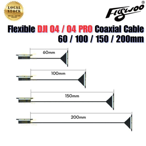9de770b46ec1f9e00abea4b948cb7e99.jpeg Flywoo Flexible DJI O4 / DJI O4 PRO Coaxial Cable Length 60mm 100mm 150mm 200mm FPV Drone Accessory FW4184