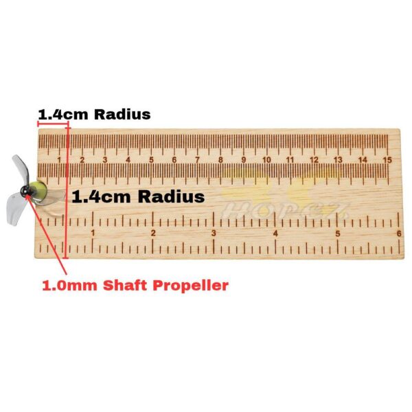 Gemfan 1409 35mm 3 Blade Propeller 1.0mm Shaft For Meteor65 PRO II O4 /Meteor65 PRO II 0802 Motor (2Pair/6Pair) BT1409
