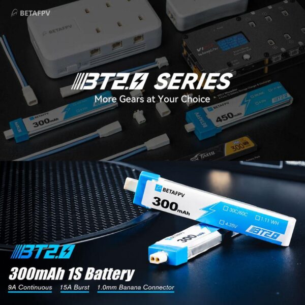 a1d7c399a5267616836503b94a91d152.jpeg BetaFPV BT2.0 Battery Lipo 1S Charger And Voltage Tester V2 Compatible With BT2.0/A30 Connector BT-V2