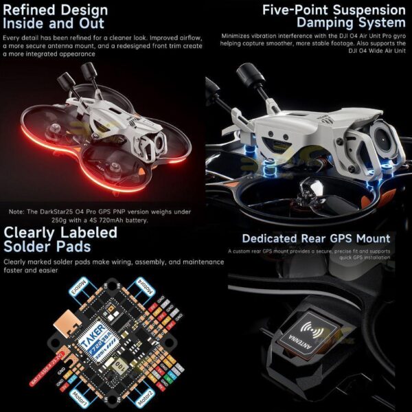 b2335a6d27c825f2d09c647969a3cf5b.jpeg GEPRC DarkStar25 FPV Drone DJI O4 PRO/ O4 Wide/WTFPV Without Camera VTX 4S 2.5 Inch With GPS PNP/ELRS 2.4G CineWhoop