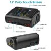 b34521a54f154fd06dbf10b250cdcad9.jpeg HTRC H200x2 T400 200W 12A AC/DC 1-6S Touch Screen Dual Channel Balance Charger Discharger for Lipo LiHV LiFe Lion NiMh