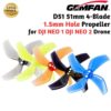 Gemfan D51 51mm 2Inch 4 Blade 1.5mm Hole Ducted Cinewhoop Propeller for DJI NEO 1 DJI NEO 2 Drone(4 pairs /8pcs)