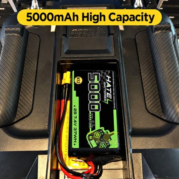 HATE K12 5000mah 2S 8C 7.4V Lipo Transmitter Battery with XT30 JR Futaba Plug For Boxer TX16S TX15 HT5000/8-2S3