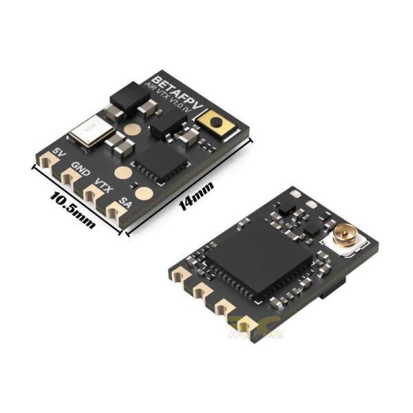 c4a54004b99929f46b2a2b54f9f40765.jpeg BetaFPV Air VTX 5.8G 25mW 48CH Ultralight 0.6g 14x10.5mm Compatible With Matrix 1S 4IN1 FC Micro Drone Part BT-Air VTX