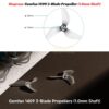 Gemfan 1409 35mm 3 Blade Propeller 1.0mm Shaft For Meteor65 PRO II O4 /Meteor65 PRO II 0802 Motor (2Pair/6Pair) BT1409