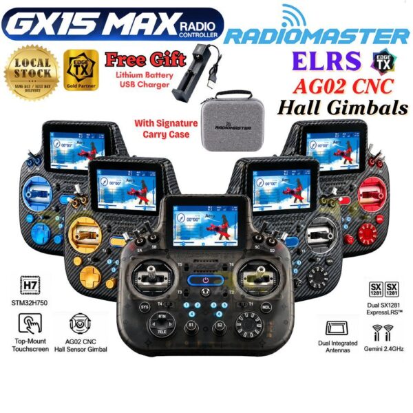 dce75f08400f3822a88c90f873fabb4b.jpeg Radiomaster GX15 MAX Radio Controller AG02 CNC Hall Gimbals 16CH Dual 2.4GHz ELRS Gemini 3.5Inch Color TouchscreenM2