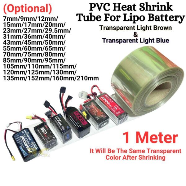 Transparent PVC Heat Shrink Tube For Lipo Battery – (1 meter) HR-PVC