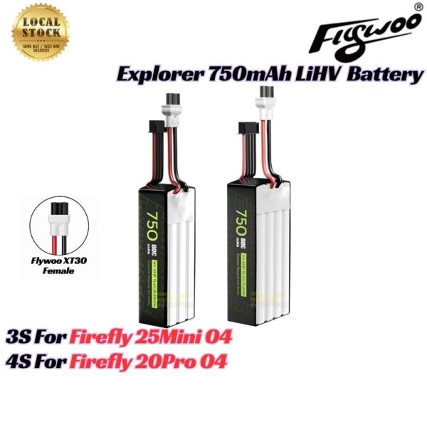 fb625bc59caaa22a7491728ef20f3cfa.jpeg Flywoo Explorer 750mAh 4S 15.2HV / 3S 11.4HV 80C Lipo Battery With Flywoo XT30UP For Firefly 20Pro / Mini25 O4 FW750